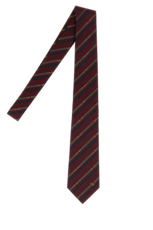 Embroidered jacquard tie Green GUCCI (8741144E009)