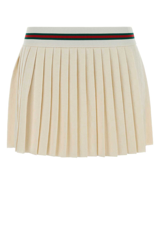 Ivory GG jersey mini skirt GUCCI (874696XKFO3)