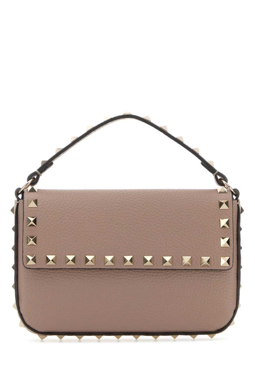 Lilac leather Rockstud handbag Beige VALENTINO GARAVANI (9W2P0W07VSH)