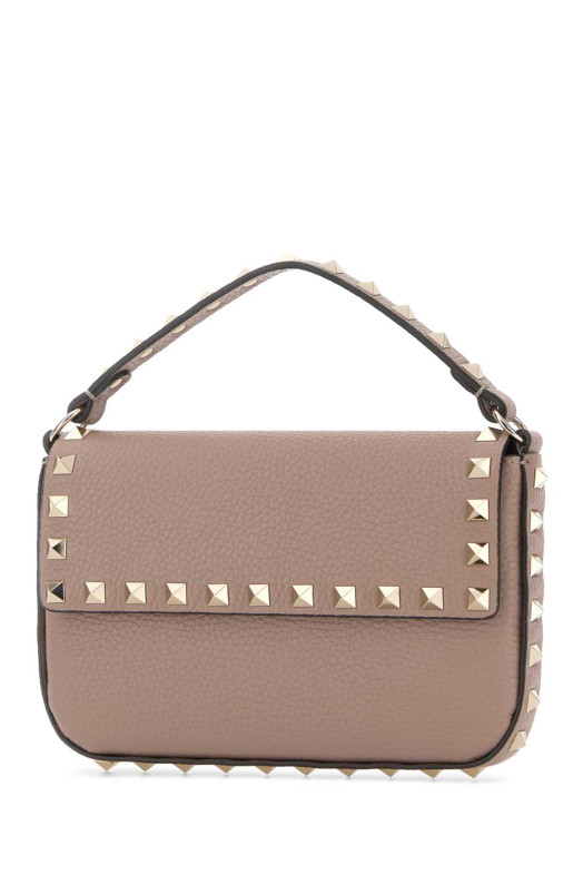 Lilac leather Rockstud handbag Beige VALENTINO GARAVANI (9W2P0W07VSH)