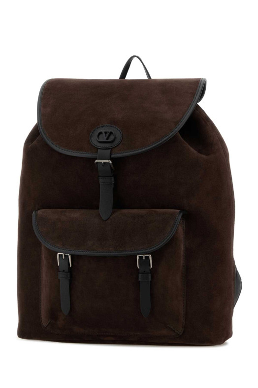 Dark brown suede backpack VALENTINO GARAVANI (9Y2B0T63PDT)
