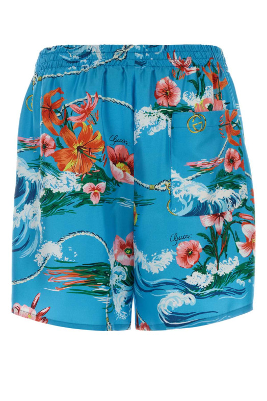 Printed twill bermuda shorts GUCCI (A003TUZAVCO)