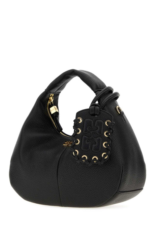 Black leather mini handbag GANNI (A6976)