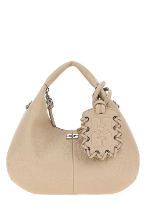 Beige leather mini handbag GANNI (A6978)