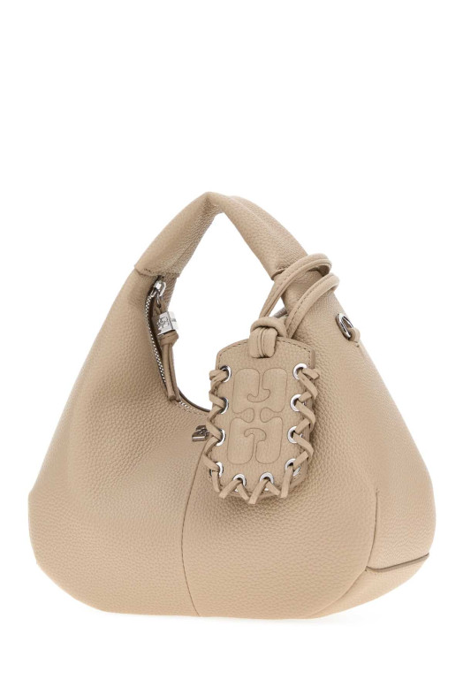 Beige leather mini handbag GANNI (A6978)