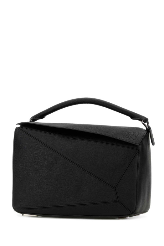Black leather large Puzzle handbag Black LOEWE (B510PNLX03)