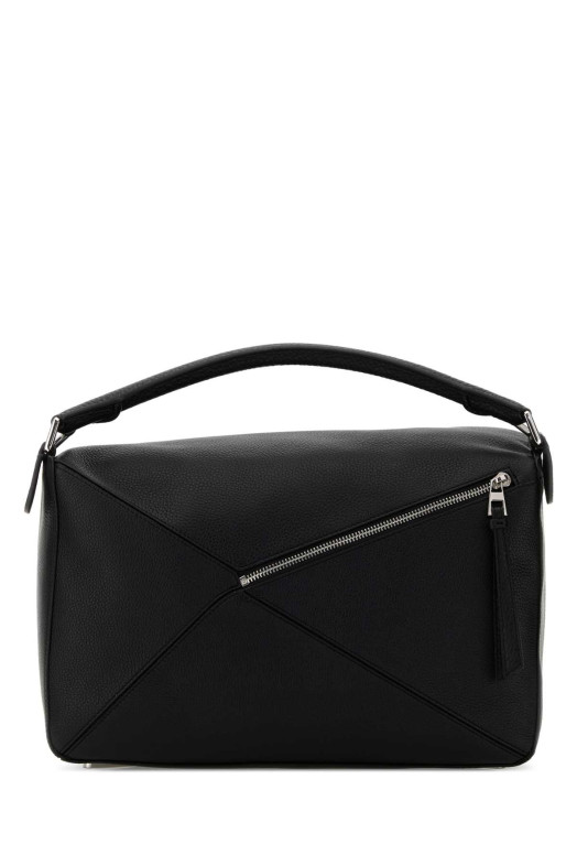 Black leather large Puzzle handbag Black LOEWE (B510PNLX03)