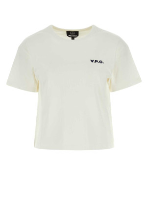 Ivory cotton t-shirt A.P.C. (COHBQF26390)