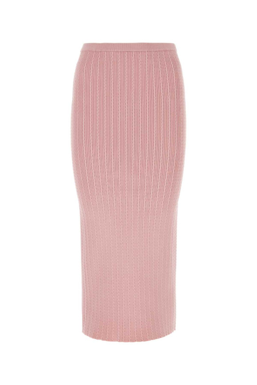 Pink stretch cotton blend skirt ALESSANDRA RICH (FAB3481)