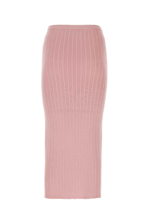 Pink stretch cotton blend skirt ALESSANDRA RICH (FAB3481)