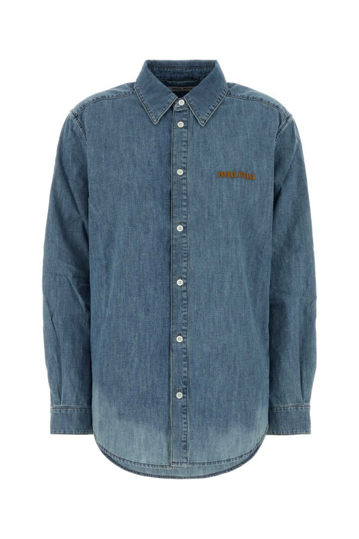Light blue chambray shirt MIU MIU (GWC143SOOO193K)