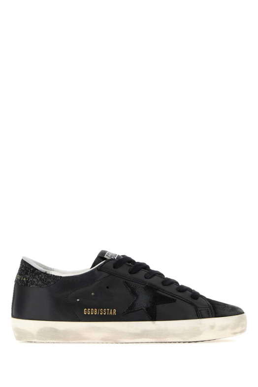 Black leather Superstar sneakers Black GOLDEN GOOSE DELUXE BRAND (GWF00101F003463)