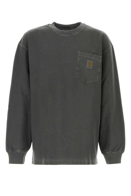 Dark grey cotton L/S Loose Pocket T-shirt CARHARTT WIP (I036862)