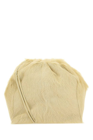 Cream fur Dumpling bucket bag JIL SANDER (J07WG0027P5151)