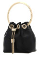 Black nappa leather micro Bon Bon bucket bag Black JIMMY CHOO (MICROBONBONRIH)