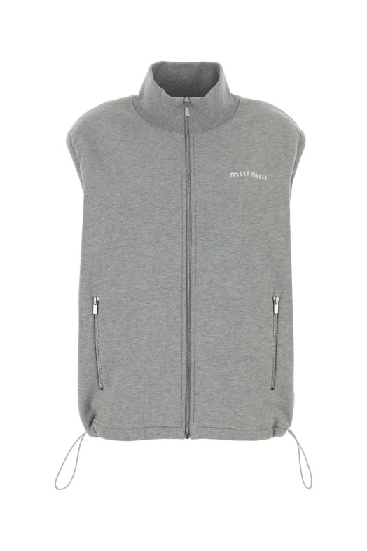Grey cotton sweatshirt MIU MIU (MJT698SOOO13UK)