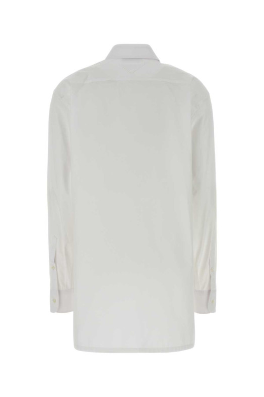 White poplin shirt Black PRADA (P445JRSOOO1917)