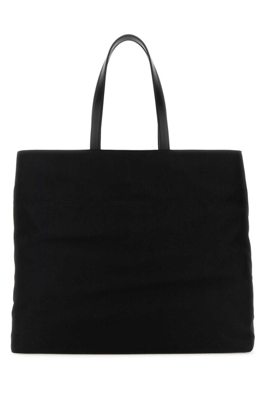 Black canvas shopping bag PALM ANGELS (PMNA064F23FAB001)