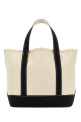 Ivory canvas shopping bag PALM ANGELS (PWNA057F23FAB001)