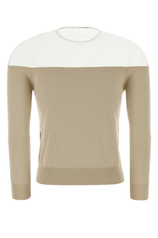 Sand cotton blend sweater MM6 MAISON MARGIELA (S62HP0043M13273)