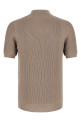 Knitted polo shirt Brown