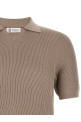 Knitted polo shirt Brown