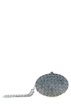 'Crystal Chain' clutch Gray