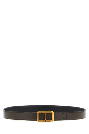 Reversible belt antique buckle Multicolor