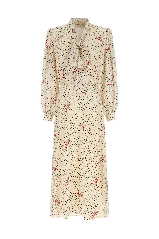 Valentino Garavani 'Bollicine' print dress Multicolor