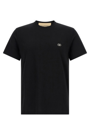 Valentino Garavani 'VLogo' embroidery T-shirt Black