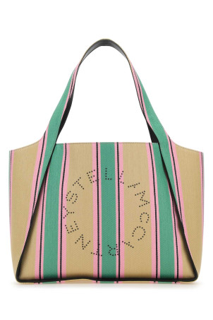 Embroidered raffia Stella Logo shopping bag STELLA McCARTNEY (7B0032WP0141)