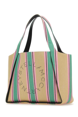 Embroidered raffia Stella Logo shopping bag STELLA McCARTNEY (7B0032WP0141)