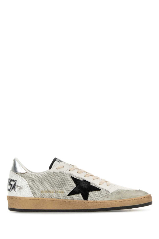 Многоцветные кроссовки Ball Star из ткани и кожи бренда GOLDEN GOOSE DELUXE (GMF00117F003215)