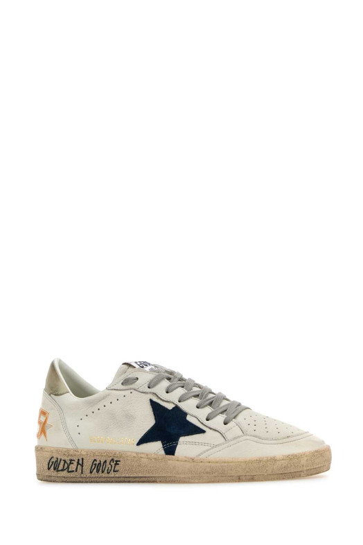 Белые кожаные кроссовки Ball Star от GOLDEN GOOSE DELUXE BRAND (GMF00117F007571)