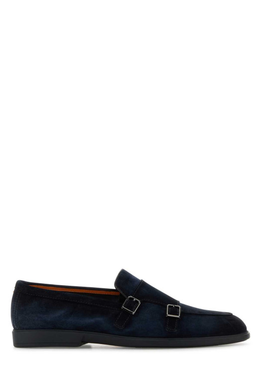 Midnight blue suede Pura loafers SANTONI (MGAG19006OOTSEAA)