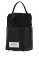 Black leather and canvas mini 5AC bucket bag MAISON MARGIELA (S61WG0035P4348)