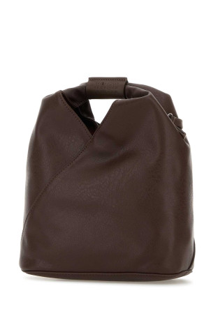 Chocolate synthetic leather Japanese handbag MM6 MAISON MARGIELA (SB6WD0026P8396)