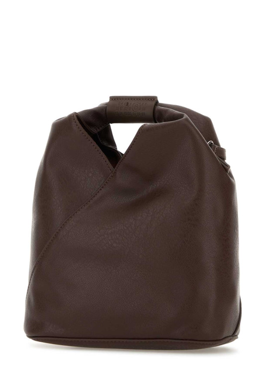 Chocolate synthetic leather Japanese handbag MM6 MAISON MARGIELA (SB6WD0026P8396)