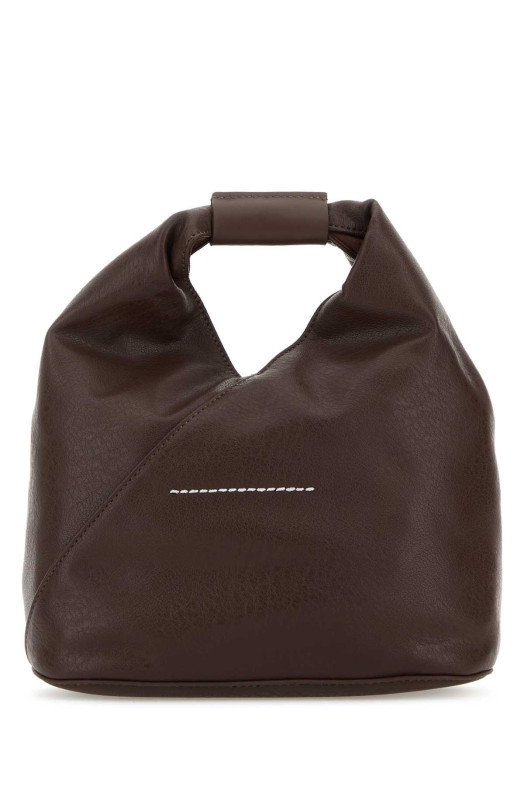Chocolate synthetic leather Japanese handbag MM6 MAISON MARGIELA (SB6WD0026P8396)