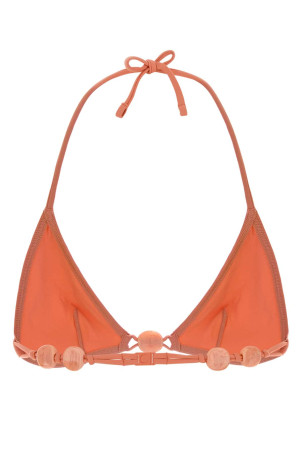 Peach stretch nylon Alva bikini top ERES (032615)