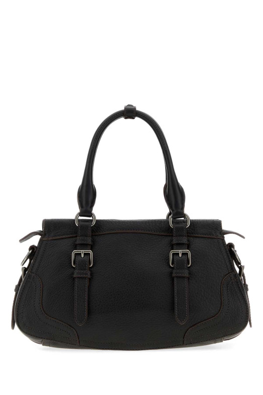 Black leather large handbag Black PRADA (1BG6042HIK)