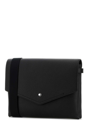 Black leather Companion crossbody bag MONTBLANC (221632)