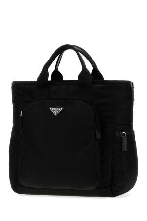 Black fabric shopping bag Black PRADA (2VG1362DMG)