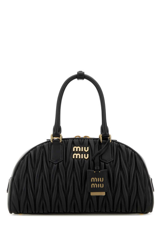 Black nappa leather Arcadie handbag Black MIU MIU (5BB197AN88)