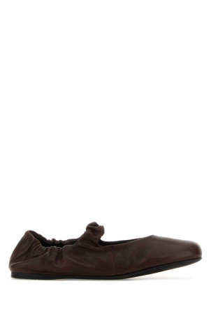 Dark brown nappa leather ballerinas MIU MIU (5F340EFD005EFX)