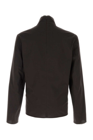 Dark brown stretch poplin shirt GUCCI (865808ZAUYL)