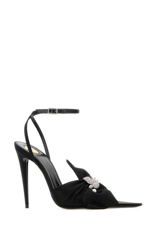 Black crepe Dove pumps Black SAINT LAURENT (8673099QNC4)