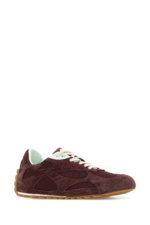Burgundy suede and fabric Orbit sneakers BOTTEGA VENETA (867944V3MS2)