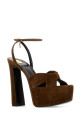 Brown suede Franciane sandals SAINT LAURENT (86973027D00)