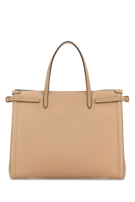 Beige leather VLogo Signature shopping bag VALENTINO GARAVANI (8W2B0R19YYQ)